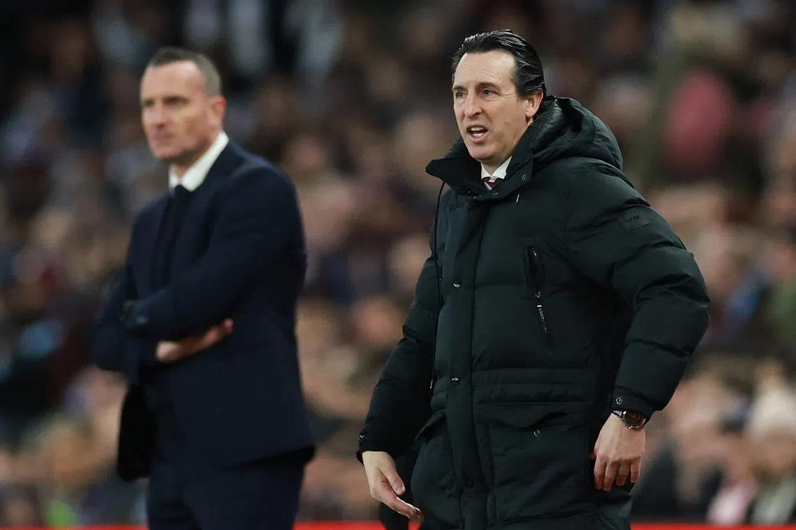 Soccer Football - Champions League - Round of 16 - Second Leg - Aston Villa v Club Brugge - Villa Park, Birmingham, Britain - March 12, 2025 Aston Villa manager Unai Emery Action Images via Reuters/Andrew Boyers