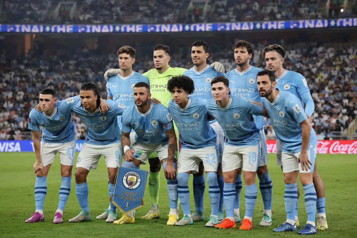 Soccer Football - Club World Cup - Final - Manchester City v Fluminense - King Abdullah Sports City, Jeddah, Saudi Arabia - December 22, 2023 Manchester City players pose for a team group photo before the match REUTERS/Amr Abdallah Dalsh/File Photo