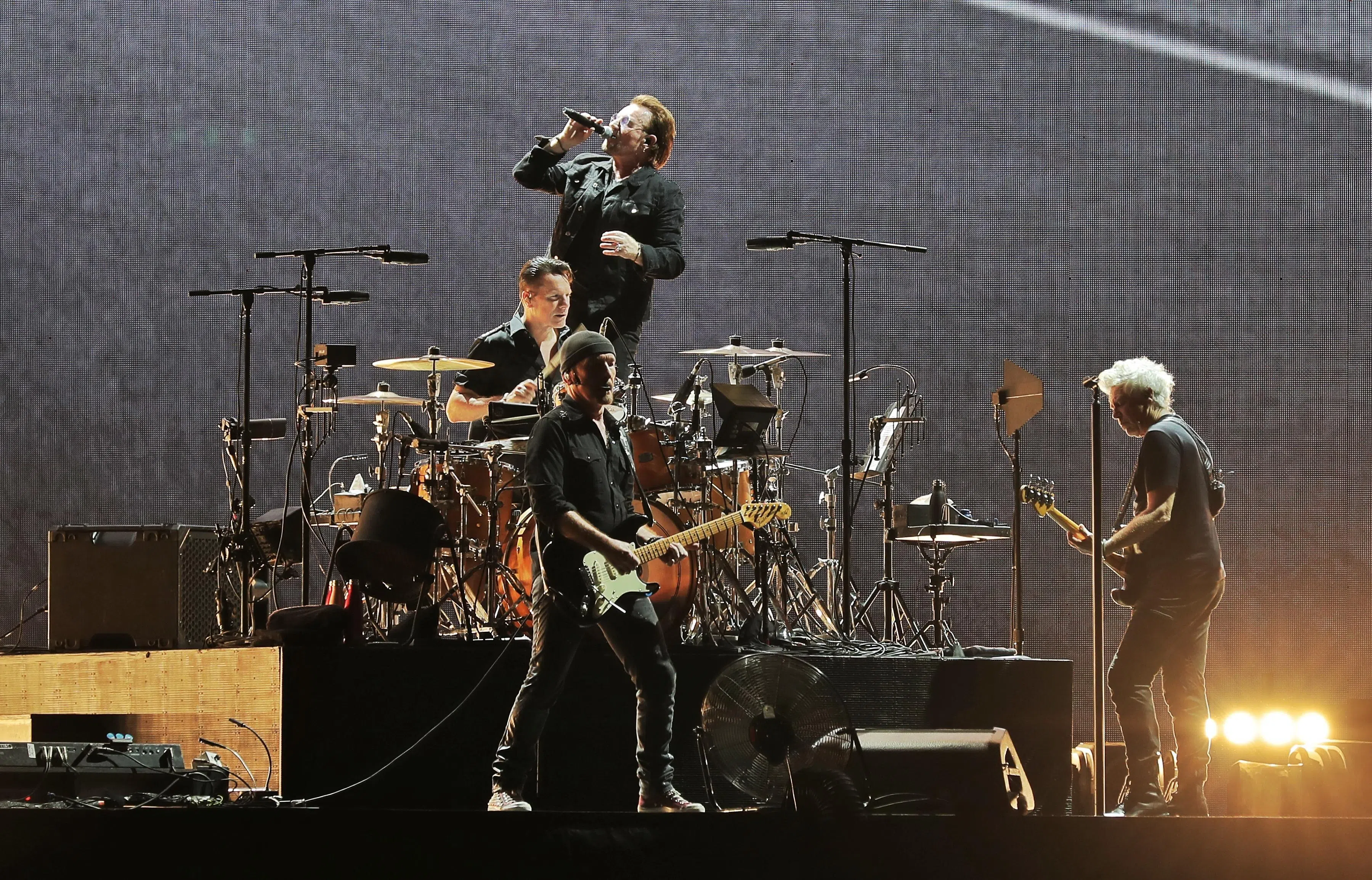 Rock icons U2 performing at the National Stadium in Singapore, on 30 November 2019.