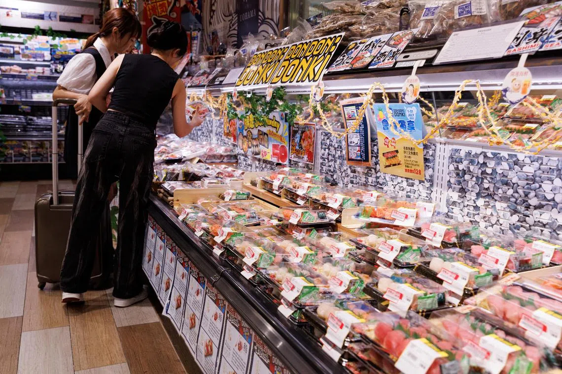Japanese imports of seafood are seen in a supermarket in Hong Kong.