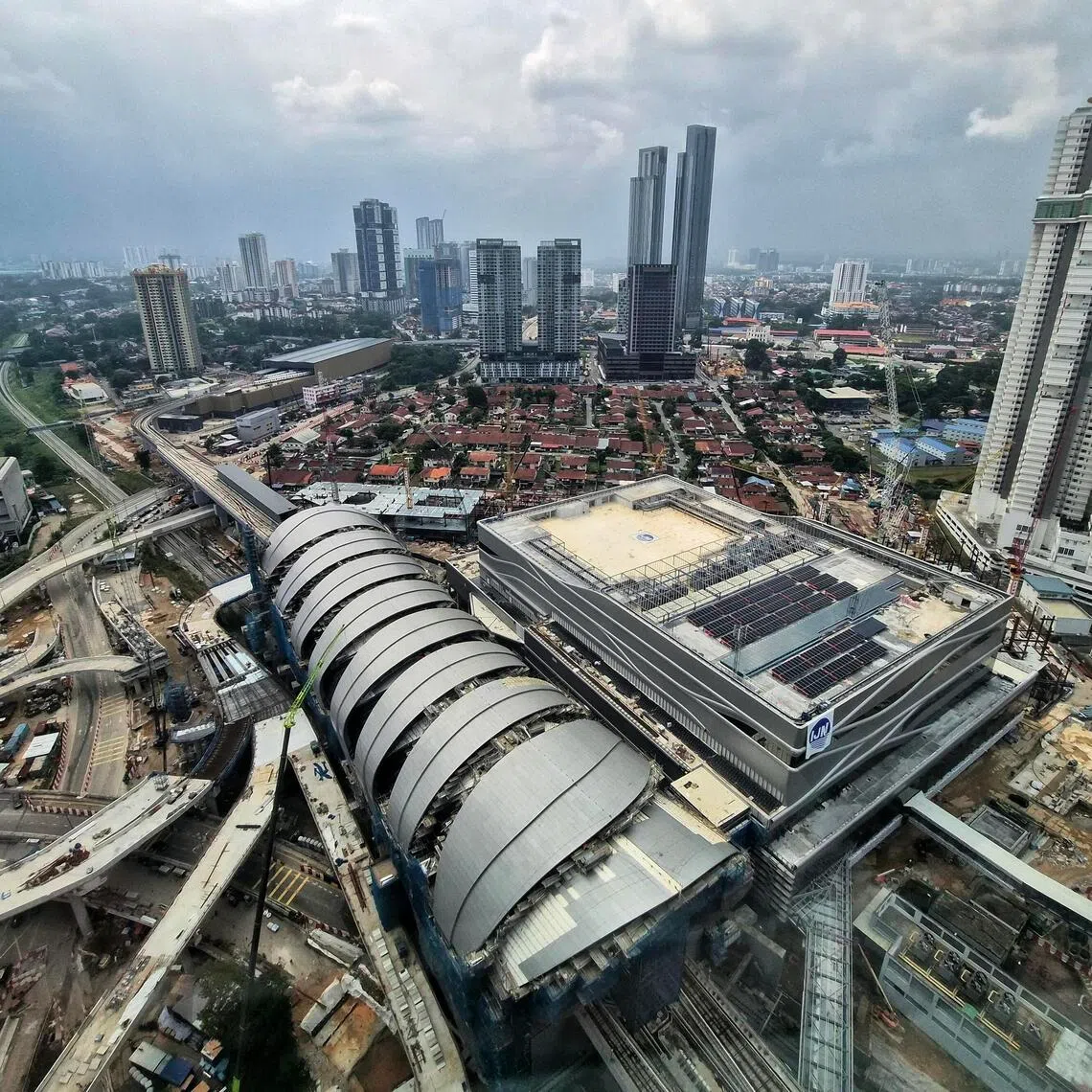 The Johor Bahru-Singapore RTS Link station and Johor Bahru Town on July 13.
