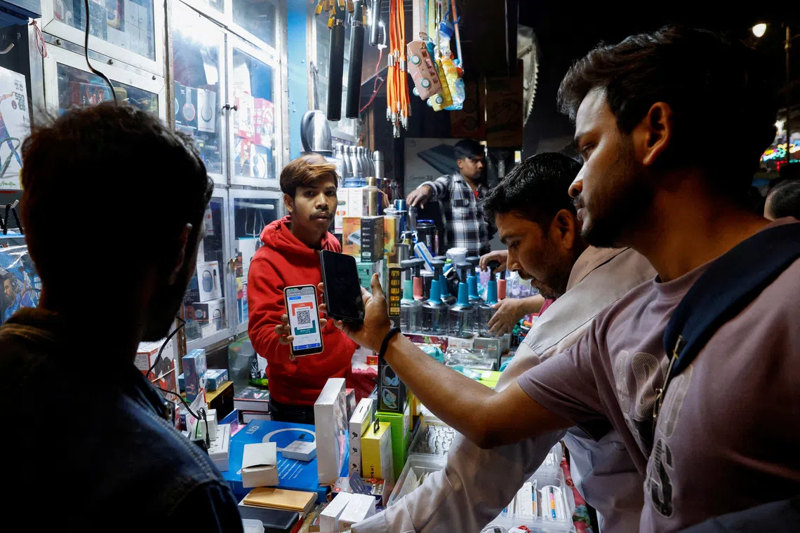 A shop at a wholesale market in Delhi. A new fee set to be imposed on some Unified Payments Interface transactions in India has generated anger among merchants.