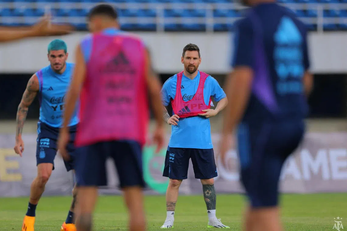 Lionel Messi (centre) is currently in Beijing where Argentina will play a friendly against Australia.