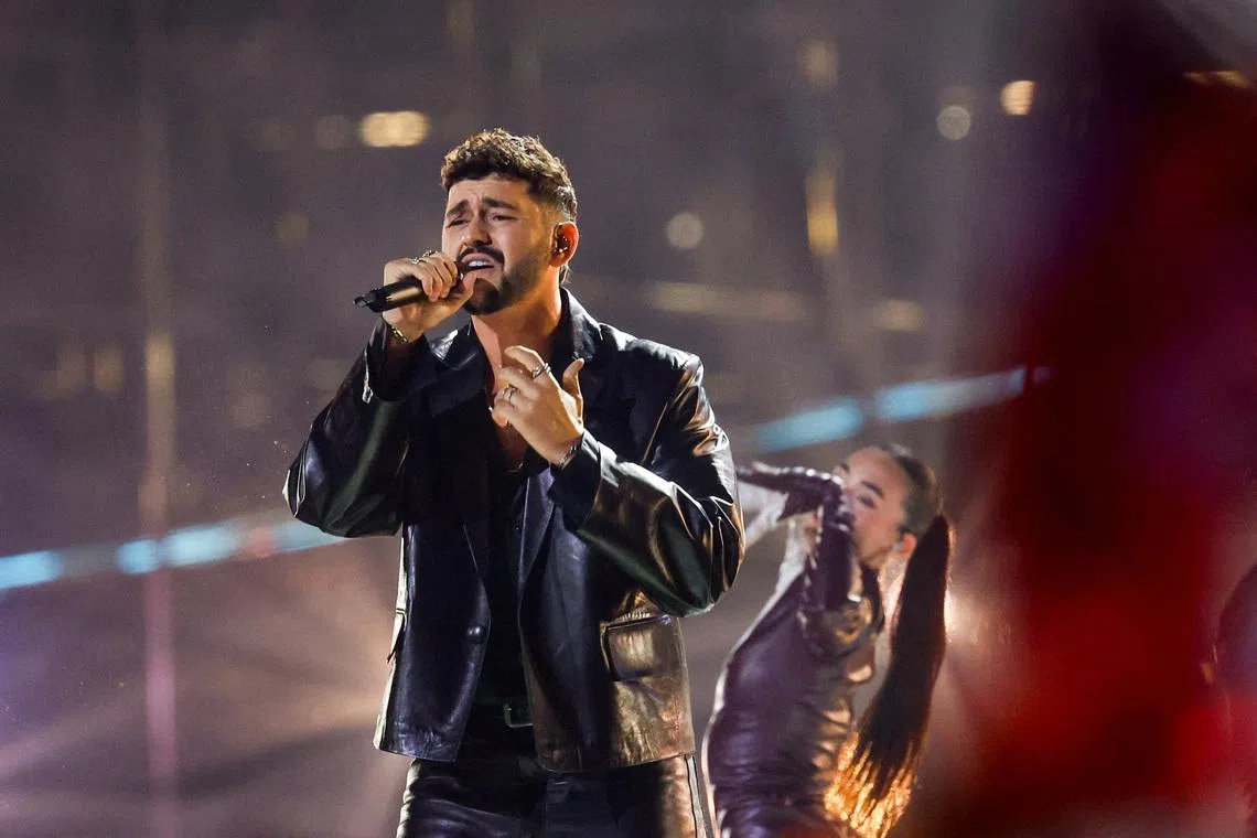 Noam Bettan, representing Israel, performs \"Michelle\". REUTERS/Lisa Leutner