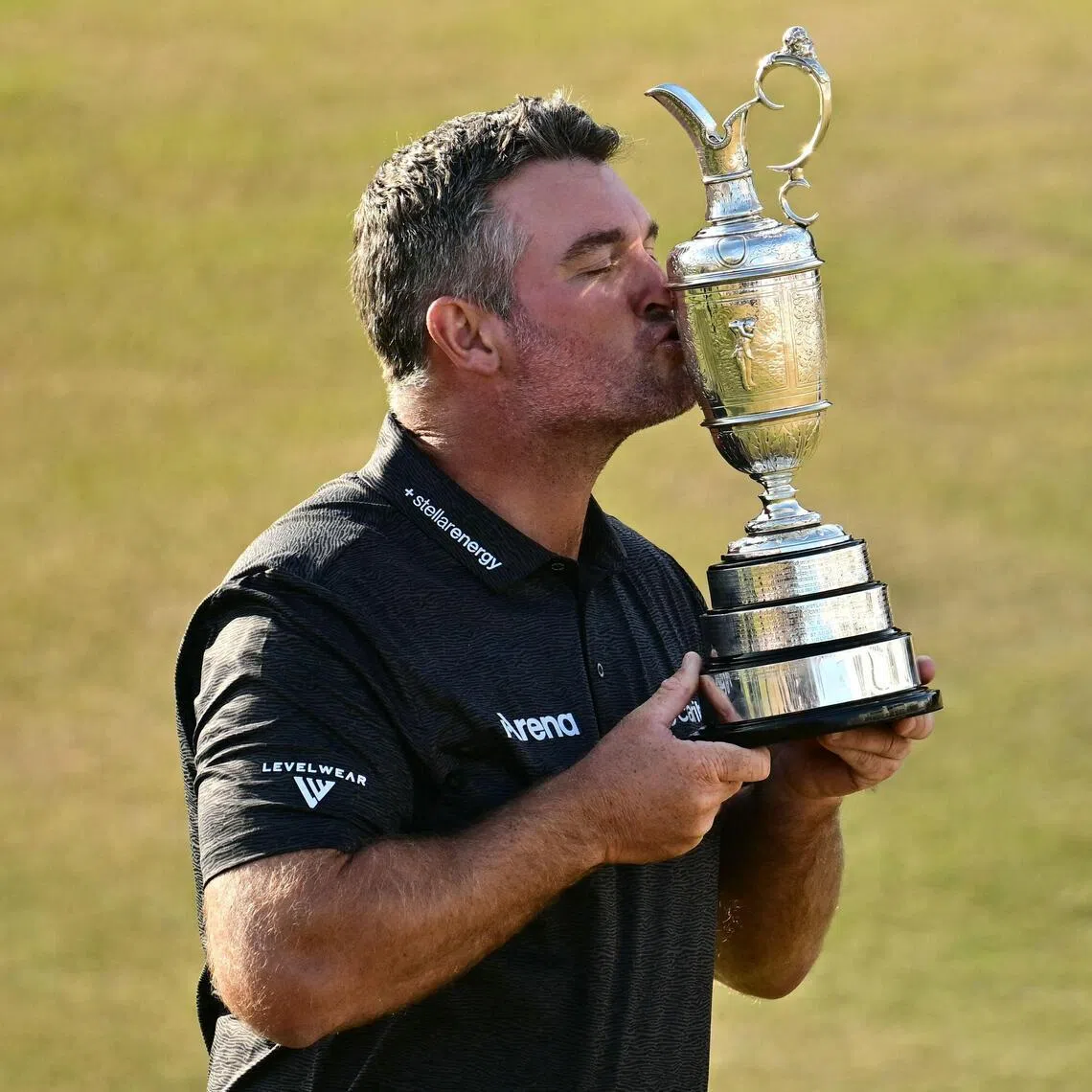 New Zealand’s Ryan Fox kissing the Claret Jug, the trophy for the Champion Golfer of the Year after his victory in the 154th British Open golf championship at Royal Birkdale Golf Club near Southport in north-west England on July 19.