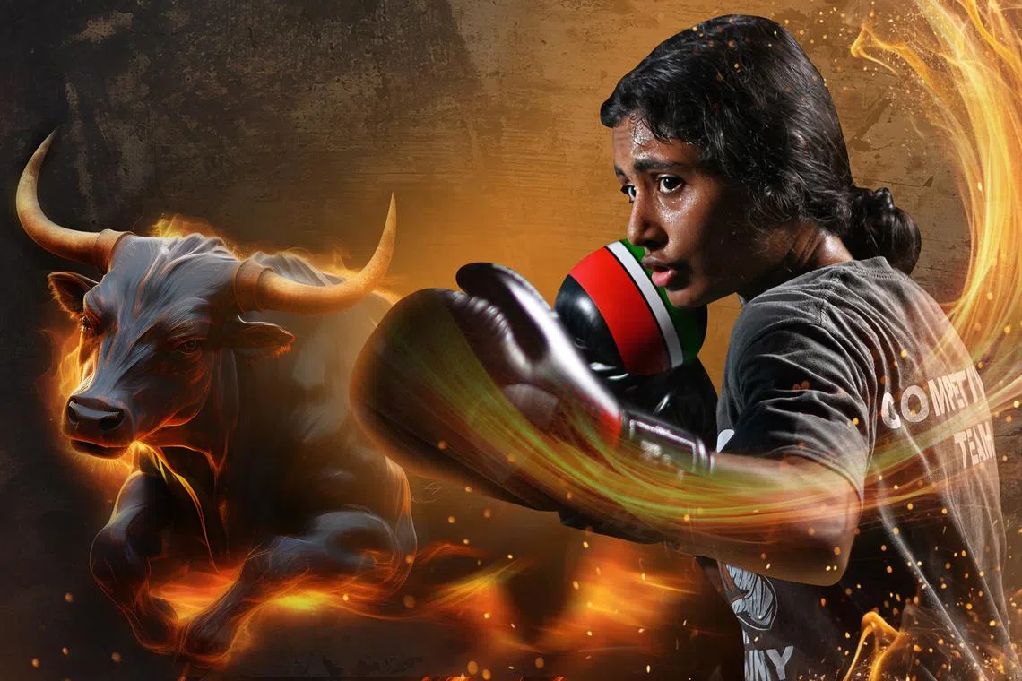 Boxer Danisha Mathialagan. 