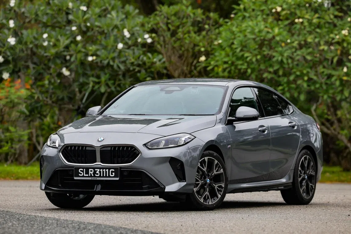 ST20250702_202543200353: Gin Tay/ Lee Nian Tjoe/
(Car review: BMW 216 Gran Coupe)
Exterior of BMW 216 Gran Coupe, photographed at Siglap on July 2, 2025.