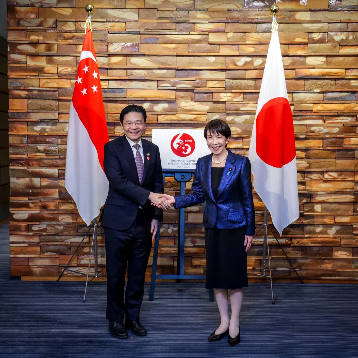 Prime Minister Lawrence Wong meeting Japanese Prime Minister Sanae Takaichi in Tokyo on March 18.