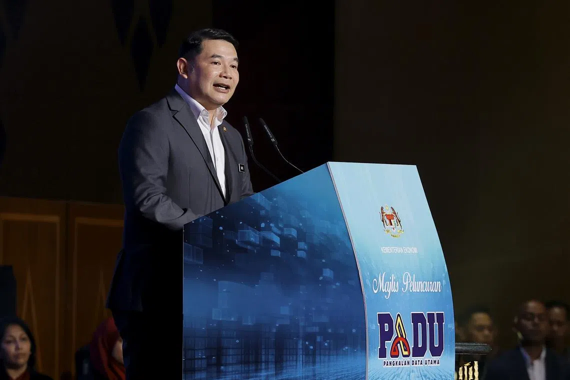 Malaysia's Economy Minister Rafizi Ramli is in charge of the recently launched central database Padu.