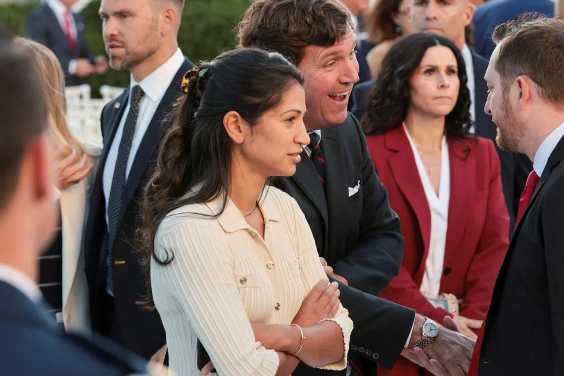 Ms Katie Miller posted a social media picture of Greenland painted in the colours of the US flag.