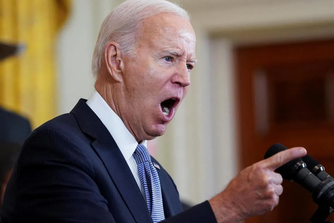 Mr Biden complained about misinformation, pointing to falsehoods to spread by Trump and others about two New Year’s Day attacks in New Orleans and Las Vegas.