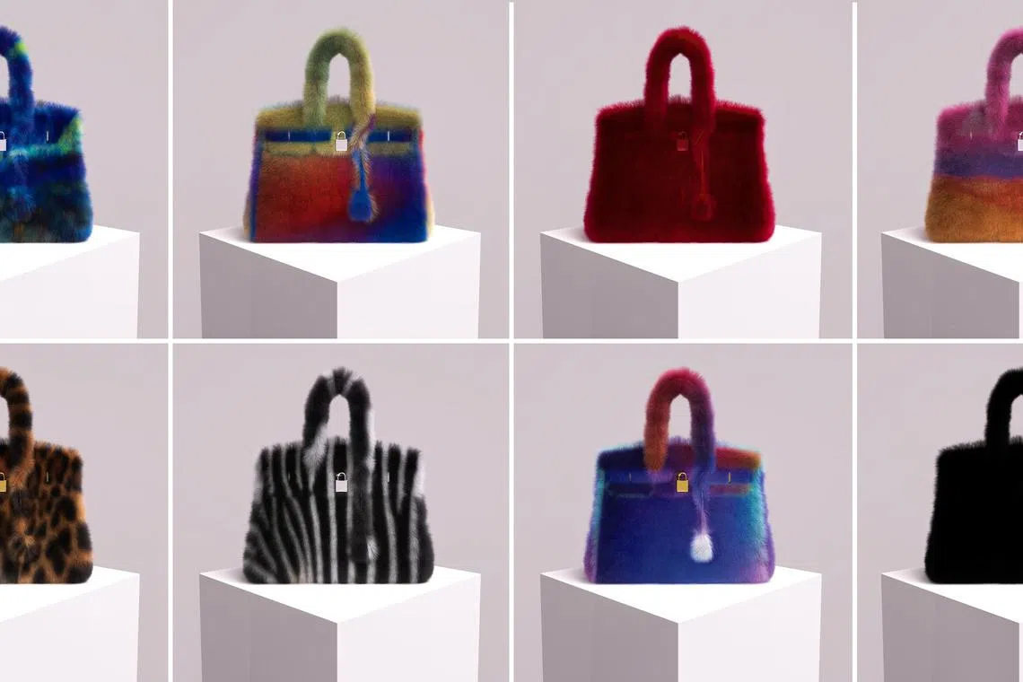 Artist Mason Rothschild created a series of digital versions of Hermes’ Birkin handbag.