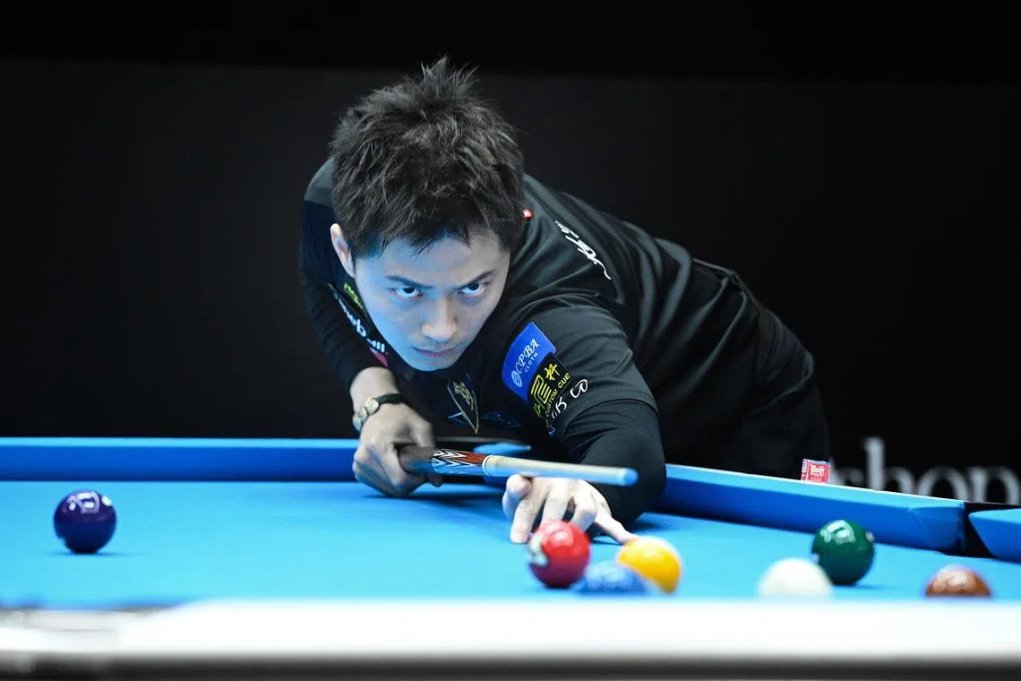 APF ASIAN nine ball open champion, 
Mr Ko Pin Yi from Taiwan in action. He won the inaugural APF Men’s Asian 9 Ball Open 2022 respectively in Singapore on 28 August 2022.