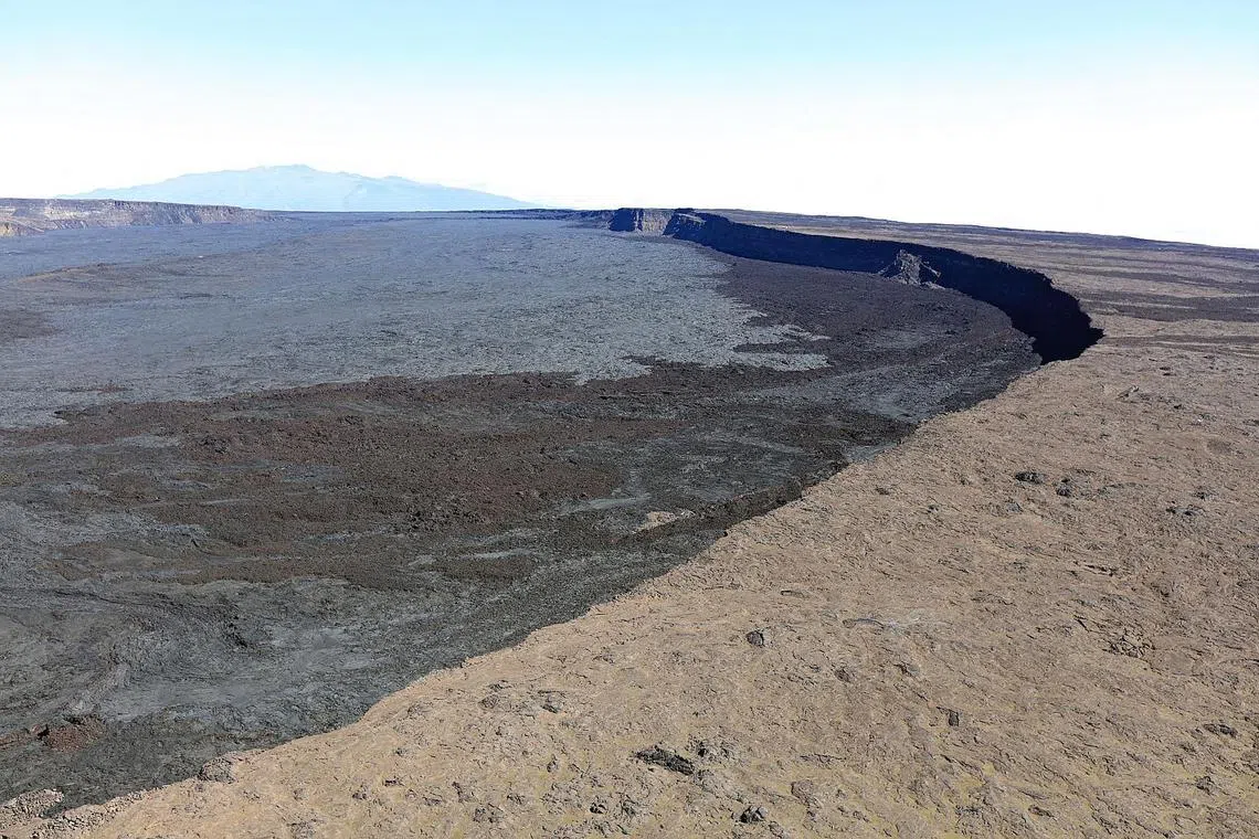 A photo of Mauna Loa volcano in Hawaii taken on Nov 21, 2022.