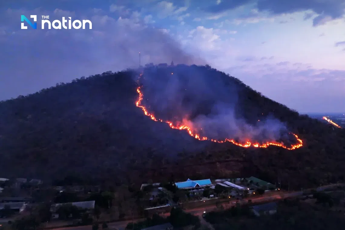 On Jan 28, firefighters cut firebreaks behind the park and controlled the blaze with high-pressure water hoses.