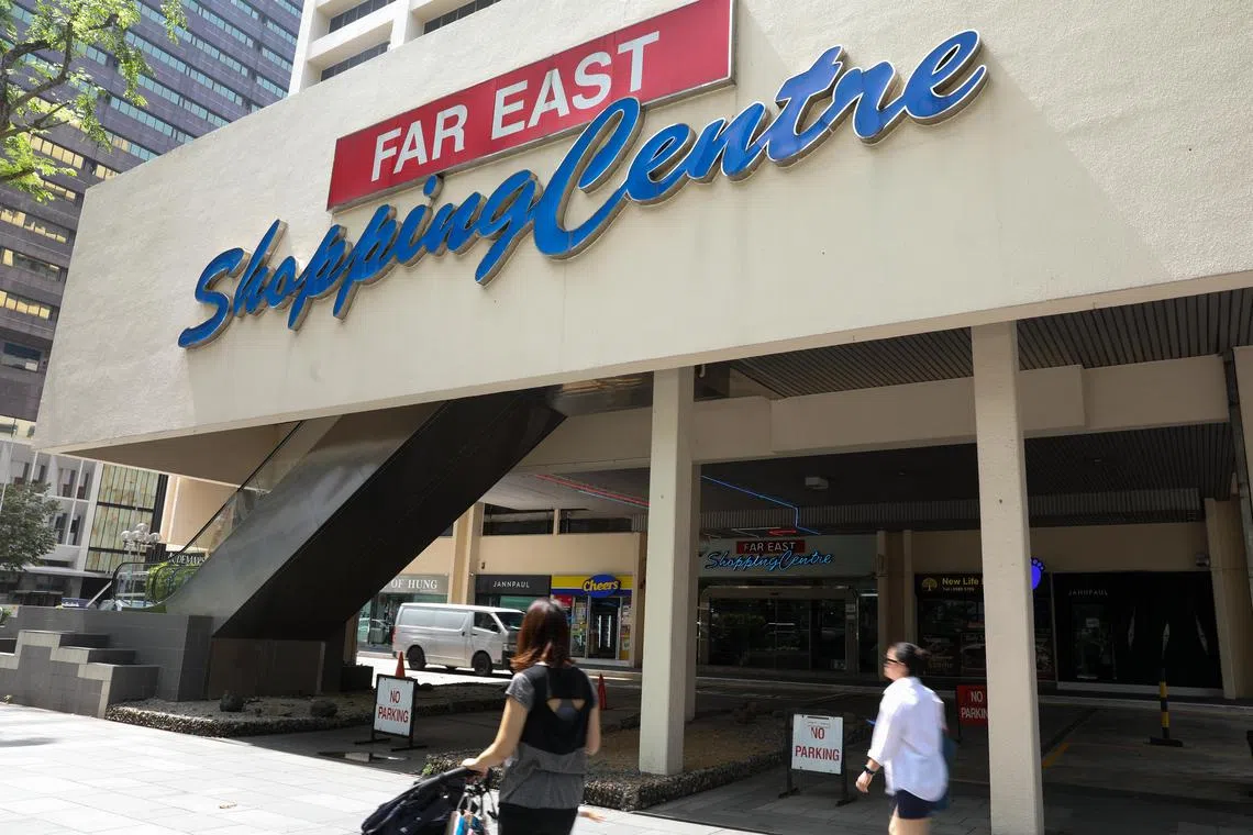 Plans for Far East Shopping Centre's redevelopment were rejected by URA, sources said.