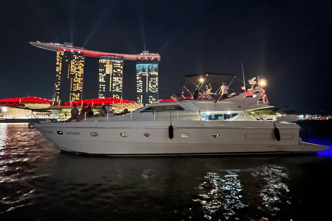 Yacht chartering companies in Singapore have seen an increase in bookings during the F1 Singapore Grand Prix season.