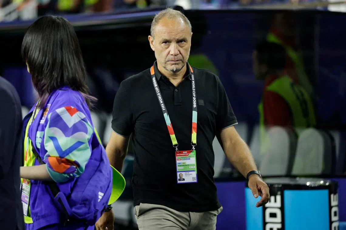Soccer Football - FIFA World Cup 2026 - Group C - Haiti v Scotland - Boston Stadium, Foxborough, Massachusetts, U.S. - June 13, 2026 Haiti coach Sebastien Migne before the match REUTERS/Brian Snyder