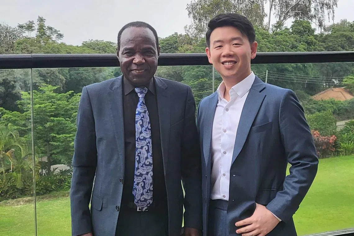 Cleaning technology firm Speco CEO Benjamin Chua with Dr Iruki Kailemia, managing director of Kenyan firm Ace Pharmaceuticals. The prospective business partners met during a business delegation to South Africa and Kenya which ends on Saturday.