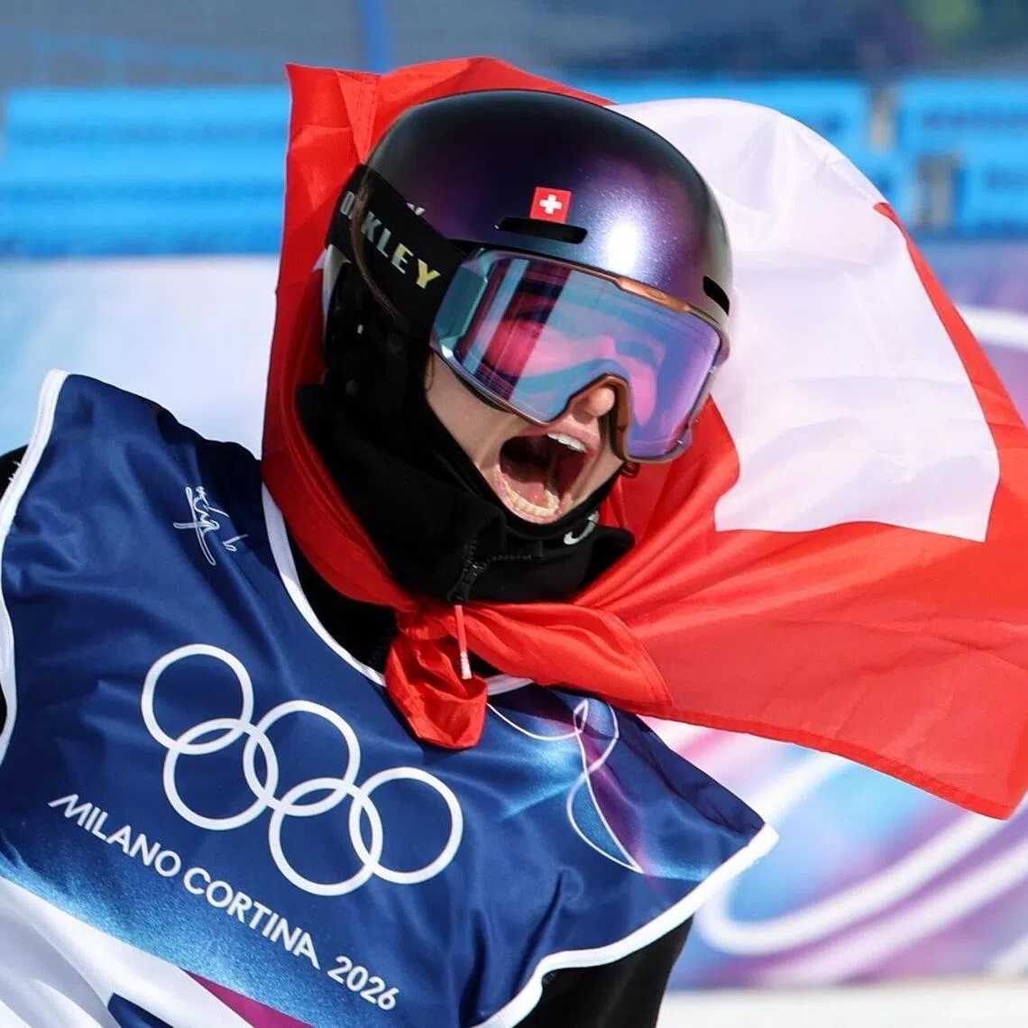 epa12719771 

Mathilde Gremaud of Switzerland celebrates winning during the women's freeski slopestyle gold at the 2026 Milano-Cortina Winter Olympic Games in Livigno on Fevb 9, 2026.