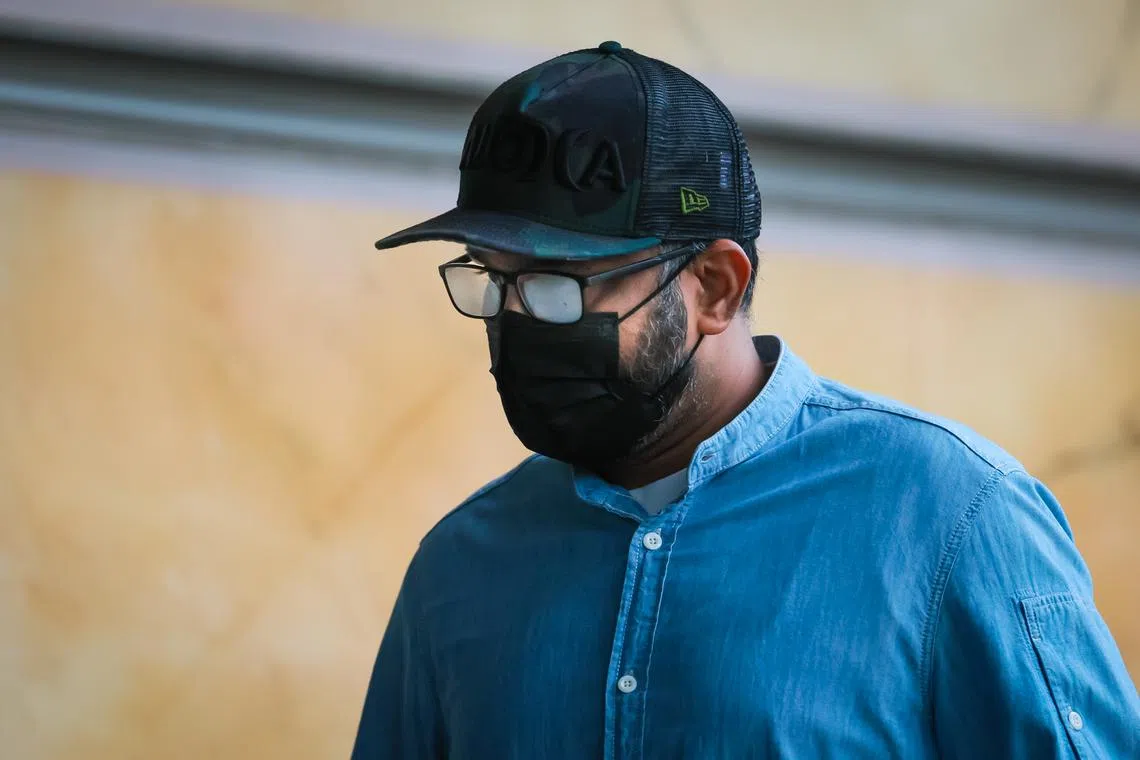 Former Shell employee Muzaffar Ali Khan Muhamad Akram at the Supreme Court on July 2. He and another ex-employee pleaded guilty to multiple offences.