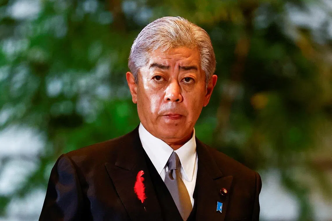 FILE PHOTO: Japan's Foreign Minister Takeshi Iwaya looks on at Prime Minister Shigeru Ishiba's official residence in Tokyo, Japan October 1, 2024. REUTERS/Issei Kato/File Photo