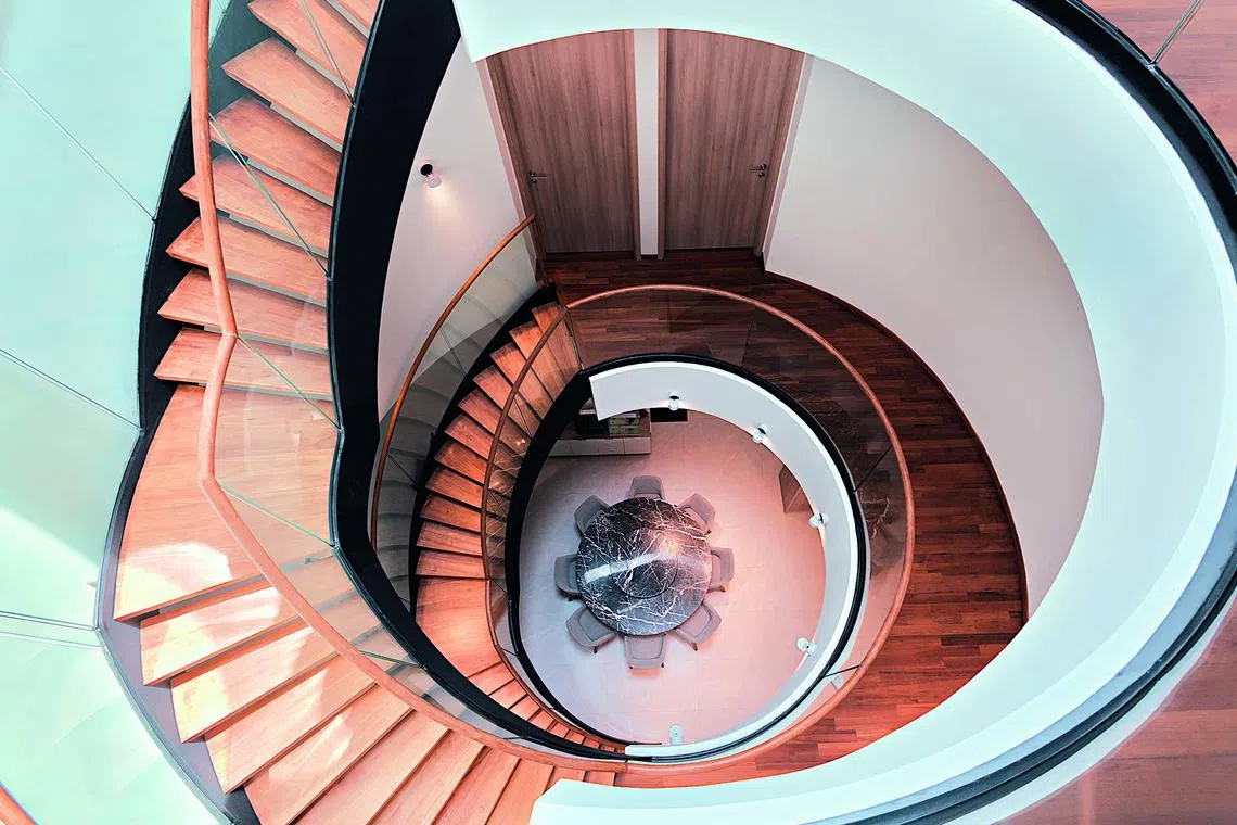 The family
cherishes the
experience of
looking up at
the sky while
having their
meals.
