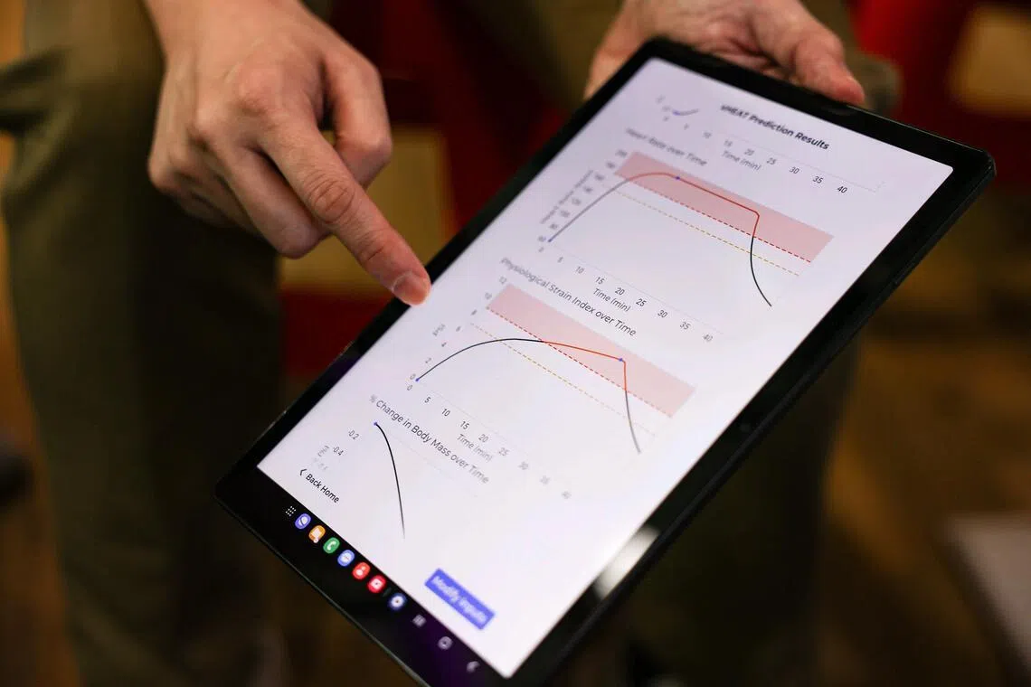 The xHEAT app can be used to simulate officers’ heat stress risk before embarking on a task. 
