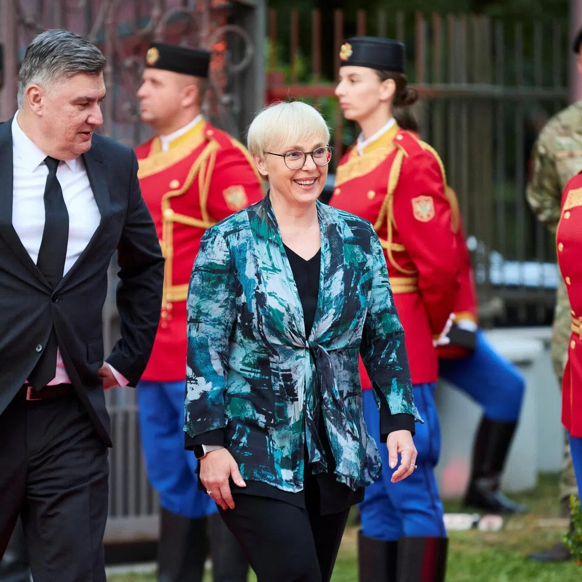 Slovenian President Natasa Pirc Musar (centre) visiting Montenegro in July 2026.