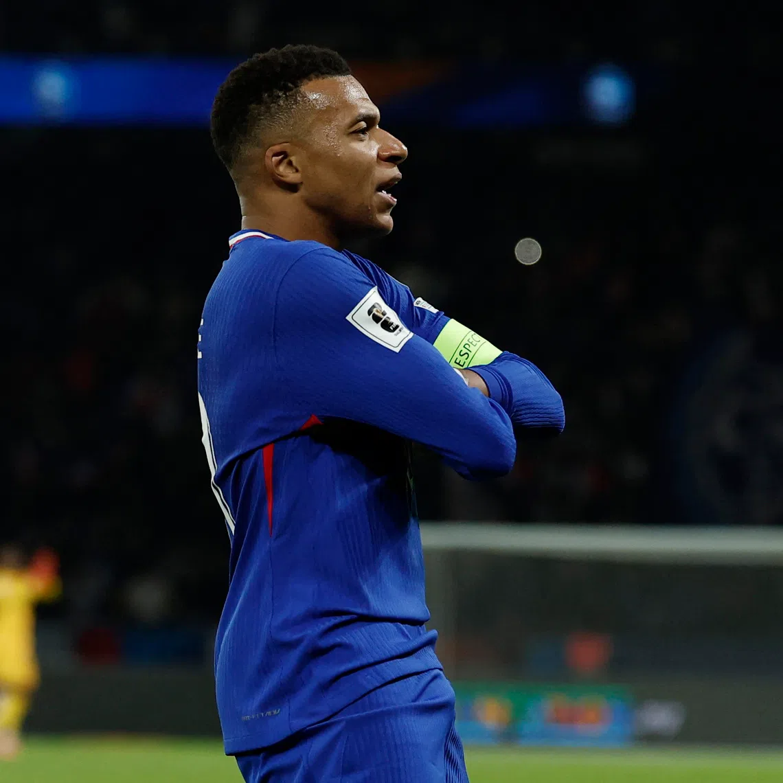 Soccer Football - FIFA World Cup - UEFA Qualifiers - Group D - France v Azerbaijan - Parc des Princes, Paris, France - October 10, 2025 France's Kylian Mbappe celebrates scoring their first goal REUTERS/Benoit Tessier