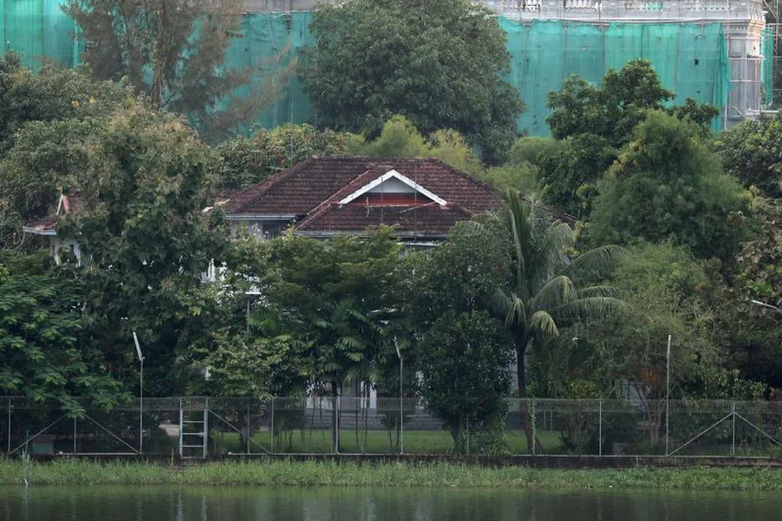 FILE PHOTO: Myanmar's State Counsellor Aung San Suu Kyi's house is seen in Yangon, Myanmar, October 18, 2018. REUTERS/Ann Wang/File Photo