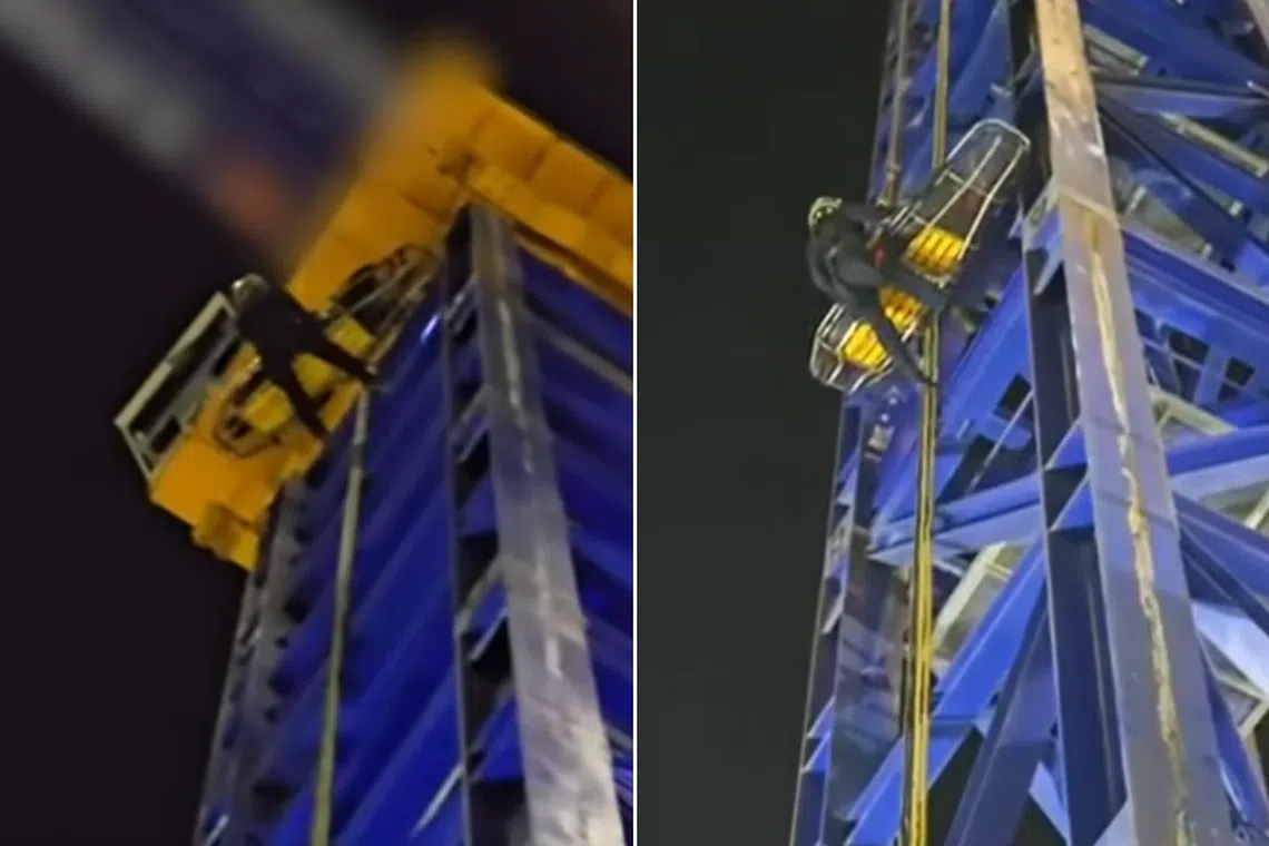 The rescue operation took place at about 9.40pm that night, at a construction site in Loyang North Drive.