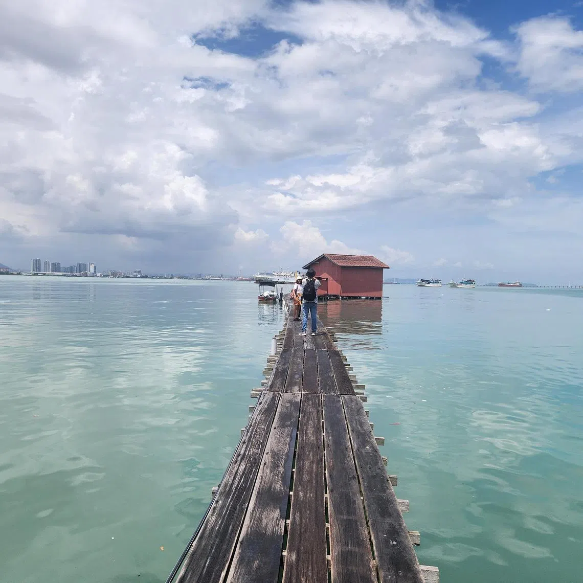 Tan Jetty (pictured), one of the Clan Jetties of Penang,  can offer views of splendid isolation..