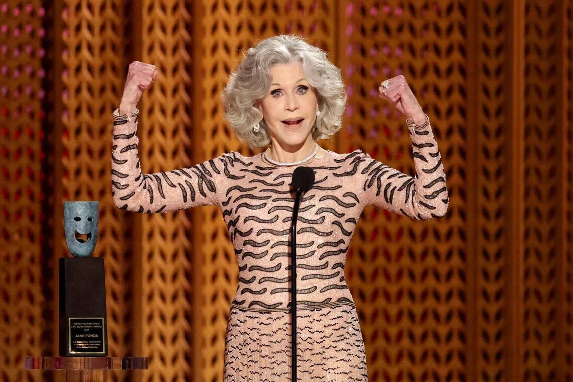 Jane Fonda heads the Committee for the First Amendment, a group her father formed in 1947.
