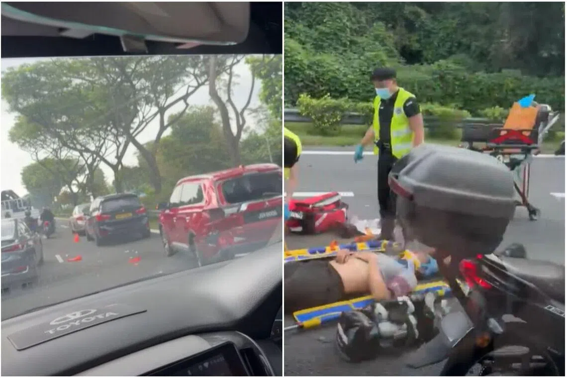 The police and SCDF said they were alerted to the accident on the BKE before Woodlands Ave 3 at around 4.15pm on May 29.