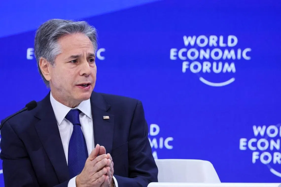 U.S. Secretary of State Antony Blinken attends the 54th annual meeting of the World Economic Forum in Davos, Switzerland, January 17, 2024. REUTERS/Denis Balibouse