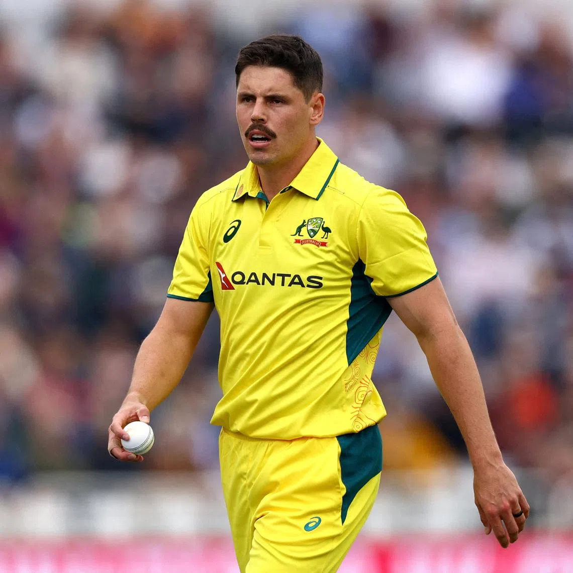 FILE PHOTO: Cricket - First One Day International - England v Australia - Trent Bridge Cricket Ground, Nottingham, Britain - September 19, 2024 Australia's Ben Dwarshuis in action Action Images via Reuters/Andrew Boyers/File Photo
