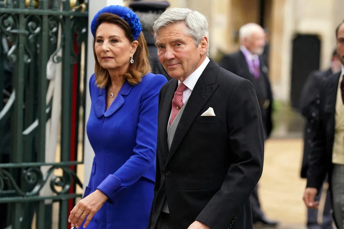 Mr Michael and Mrs Carole Middleton, parents of Britain's Princess Kate, built a fortune out of a mail order business.
