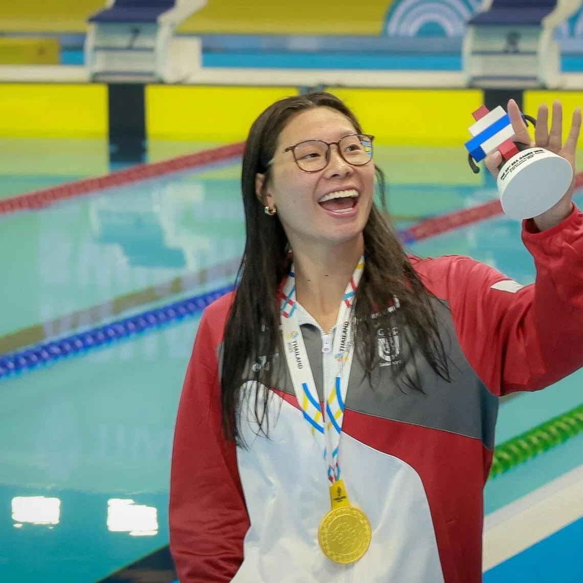 Letitia Sim won all her five events at the 2025 SEA Games in Games record times.