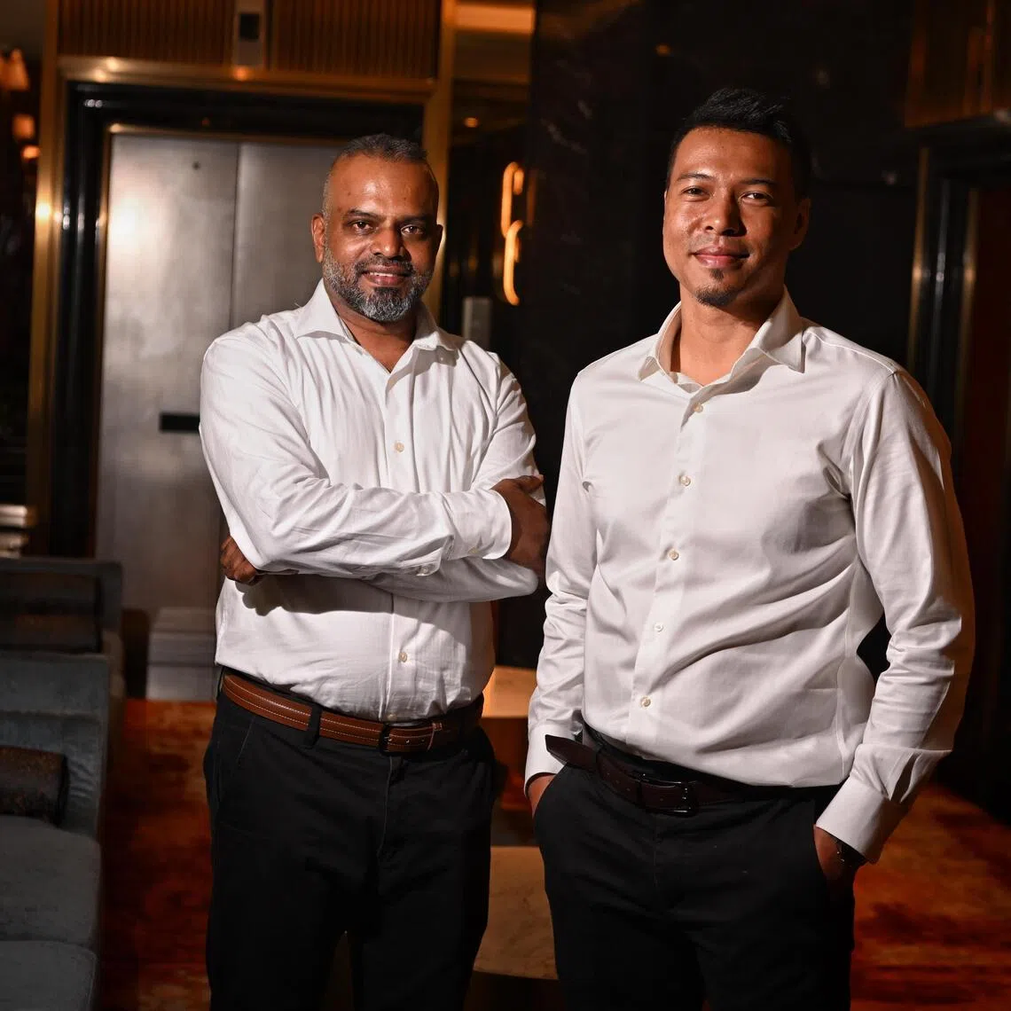 ST20251126_202533200122 Azmi Athni kblift//

(From left) Award recipients of the inaugural Lift and Escalator (L&E) Excellence Awards Mr Ganesh Prasad Vasudevan, a troubleshooter at KONE, and Mr Muhammad Zulkarnaen Hashim, a senior L&E specialist at Hitachi Elevator Asia, on Nov 26, 2025. 

ST PHOTO: AZMI ATHNI