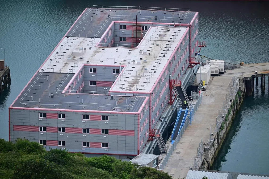 The Bibby Stockholm accommodation barge can house 500 people, but rights advocates say the vessel is unfit for the purpose. 