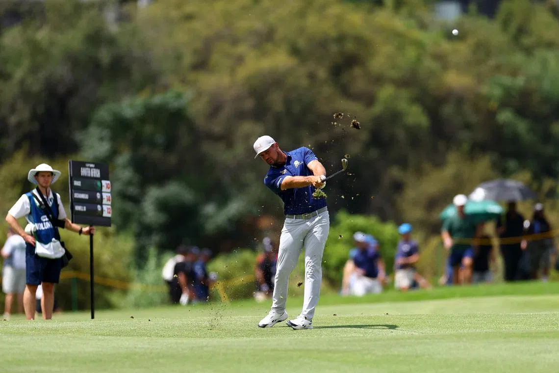 Golf - LIV Golf - South Africa - The Club at Steyn City, Midrand, South Africa - March 20, 2026 Crushers GC's Bryson DeChambeau in action during the second round REUTERS/Siphiwe Sibeko