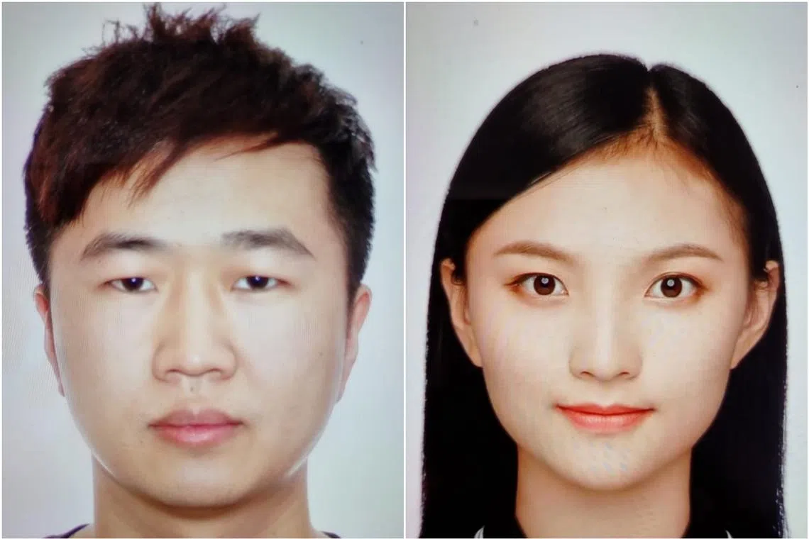 Wang Bingang (left) and Wang Liyun, who is believed to be his wife, have not been seen for about a month.