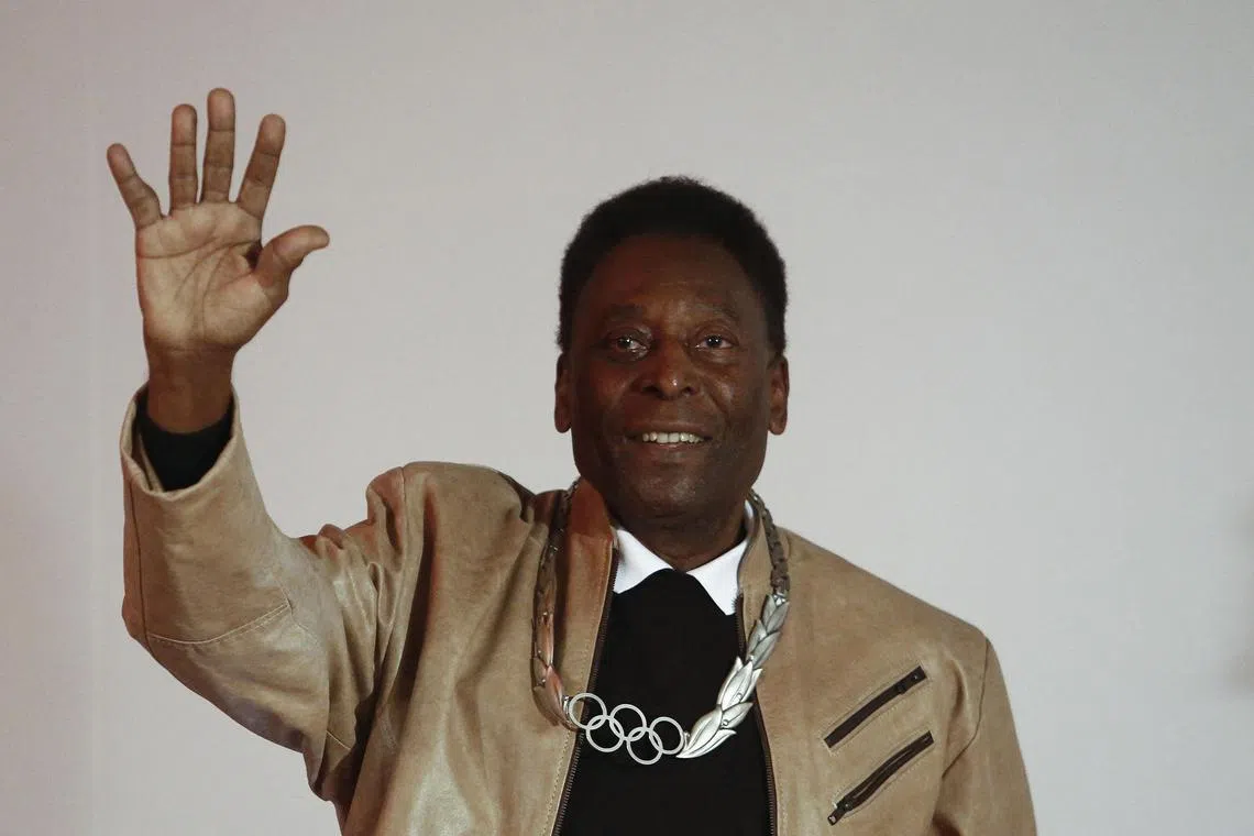 Brazil football legend Pele in 2016. He has been hospitalised in Sao Paulo with "general swelling".