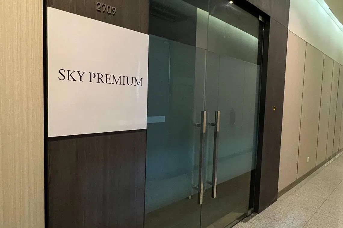 Office space registered to Sky Premium International at SBF Centre in Tanjong Pagar appeared to be unoccupied when The Straits Times visited on Feb 27, 2024.