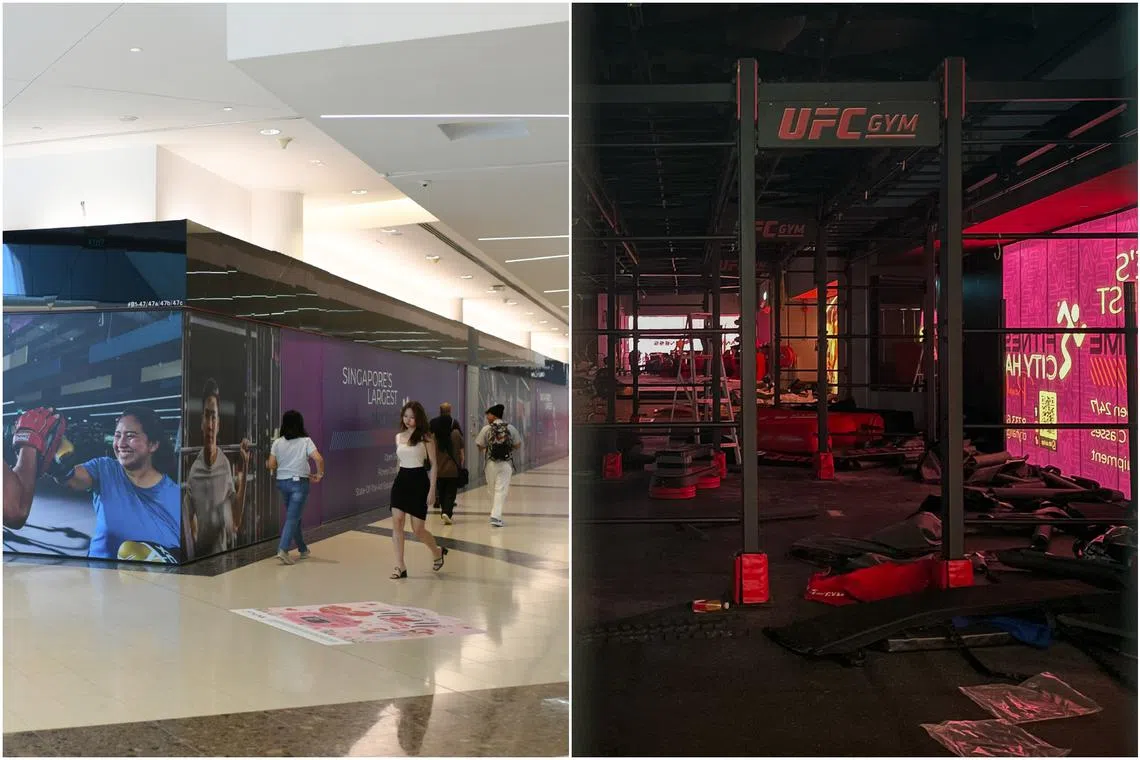 The UFC Gym CityLink outlet was closed without warning, and posters outside the unit show that it will be replaced by Anytime Fitness.