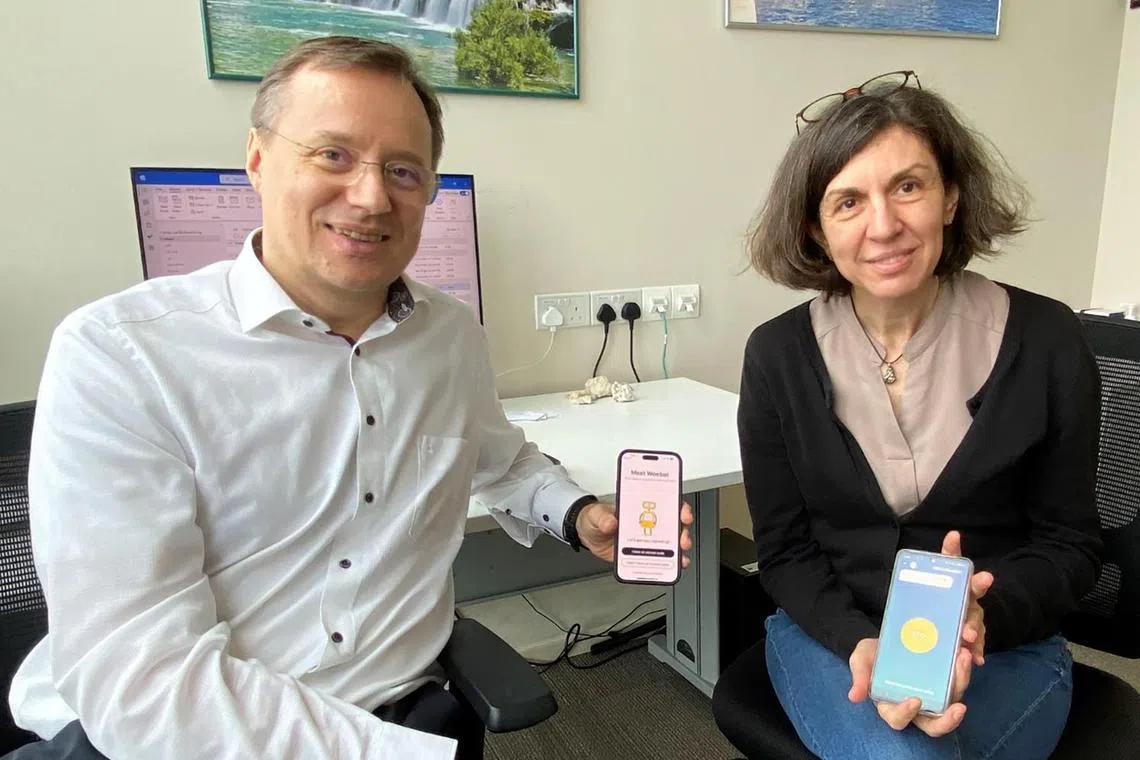 ocbot19 - Professor Josip Car, Director of the Centre for Population Health Sciences at NTU’s LKCMedicine and Dr Laura Martinengo, a research fellow from LKCMedicine, who studied the effectiveness of mental health chatbots in treating depression. 
credit: NTU