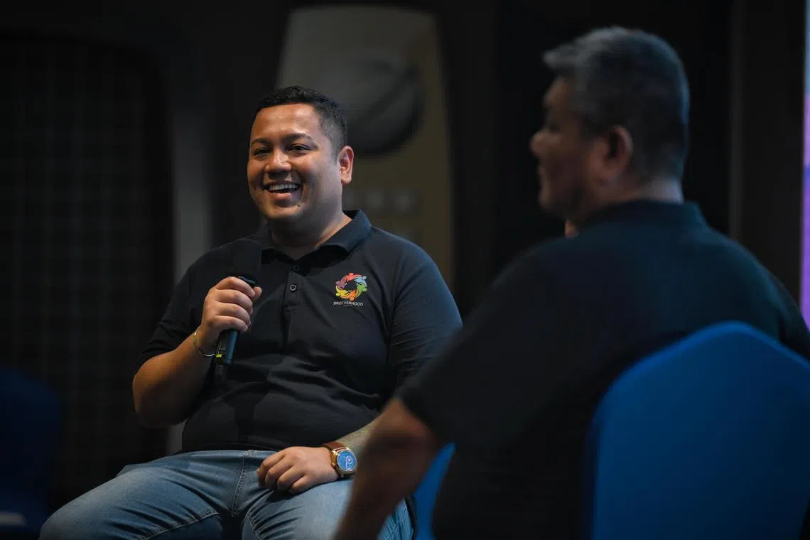 Muhammad Firdaus Bin Zhairudin, 35, a participant of the Thye Hua Kwan (THK) Brotherhood Programme, pictured during a sharing session on Jan 20, 2024.