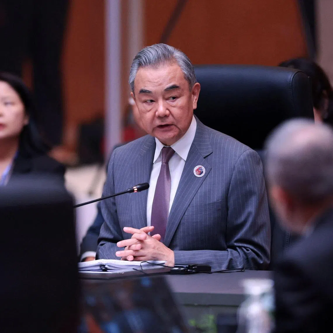 China's Foreign Minister Wang Yi met with his counterparts in South-east Asia in Kuala Lumpur on July 10.