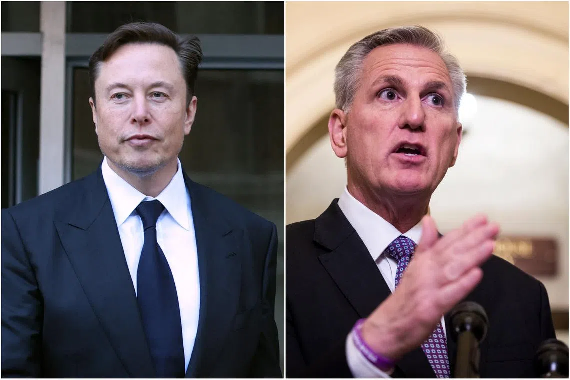 Mr Elon Musk made a surprise visit to Capitol Hill and met with House Speaker Kevin McCarthy. 